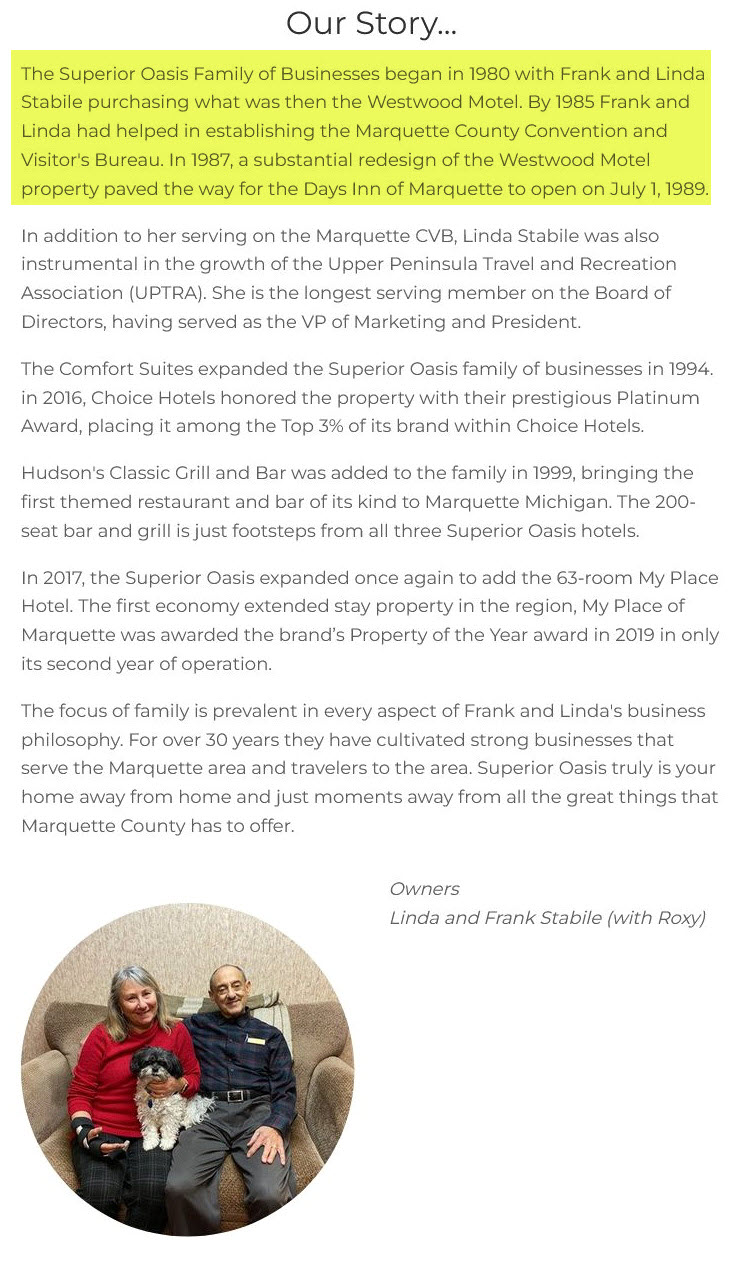 Westwood Motel (Days Inn Wyndham Marquette) - Stabile Story (newer photo)